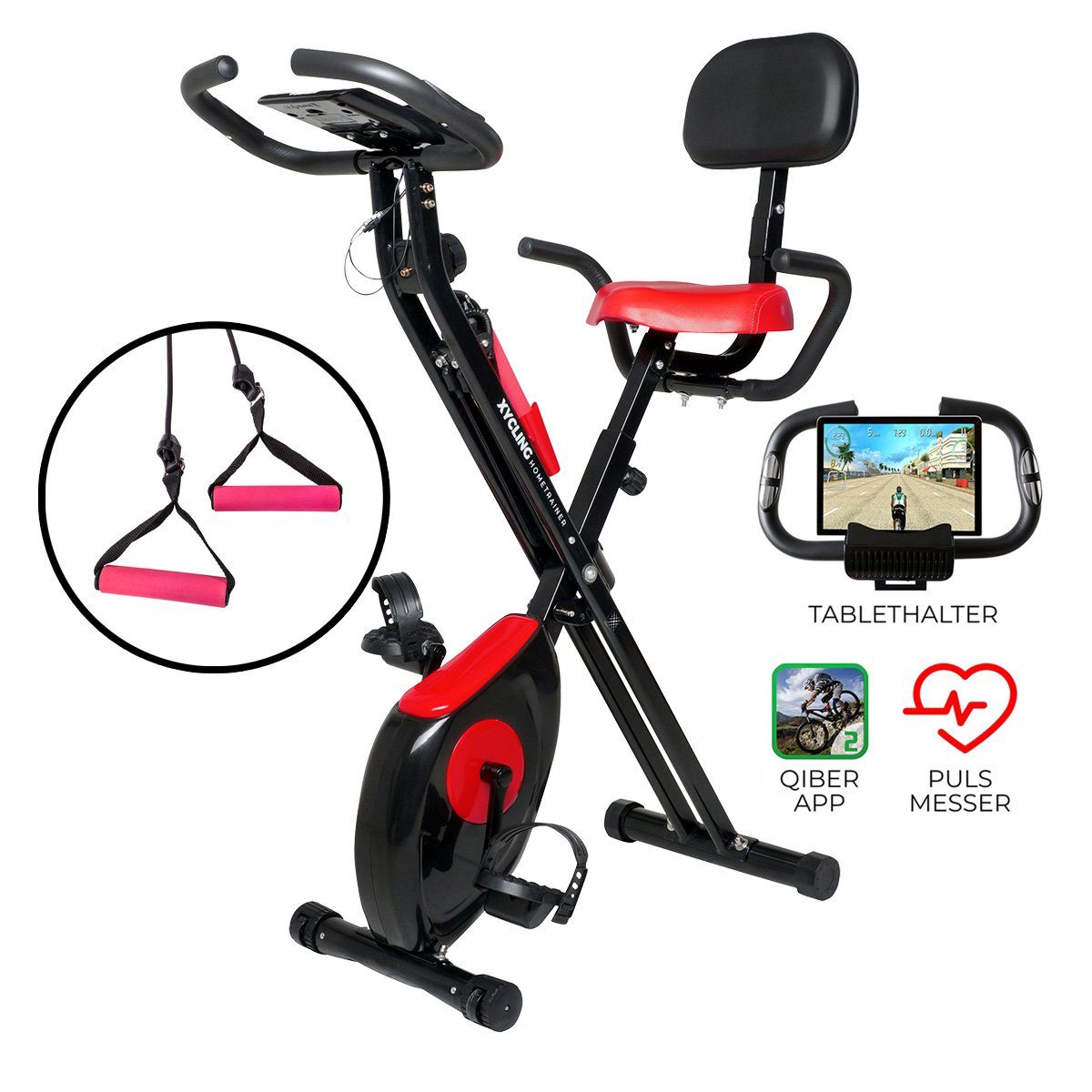 Miweba Sports Heimtrainer »Profi XBike Indoor Cycle "MX100" klappbar